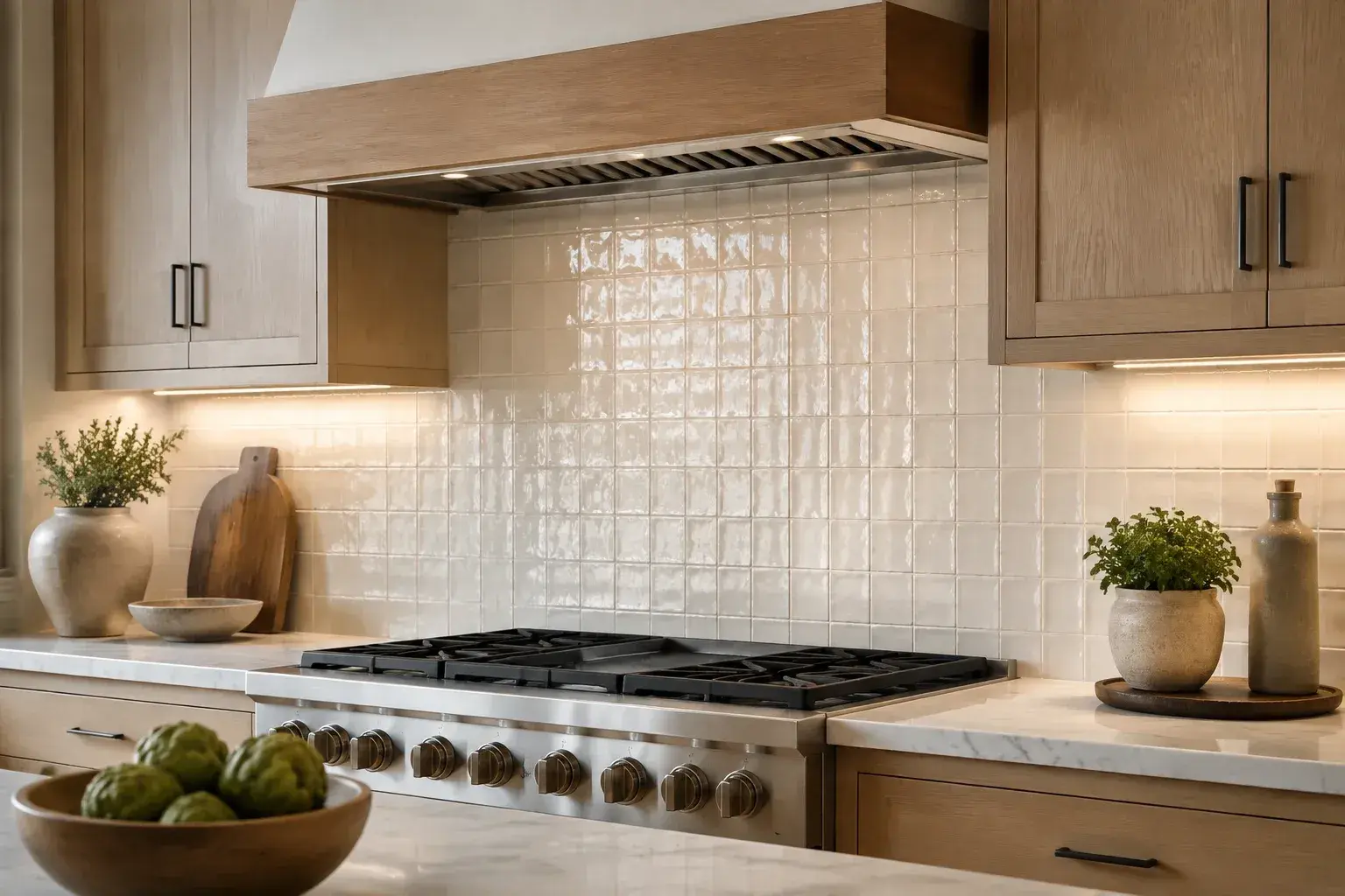 Kitchen Backsplash Installation in a Bellevue home