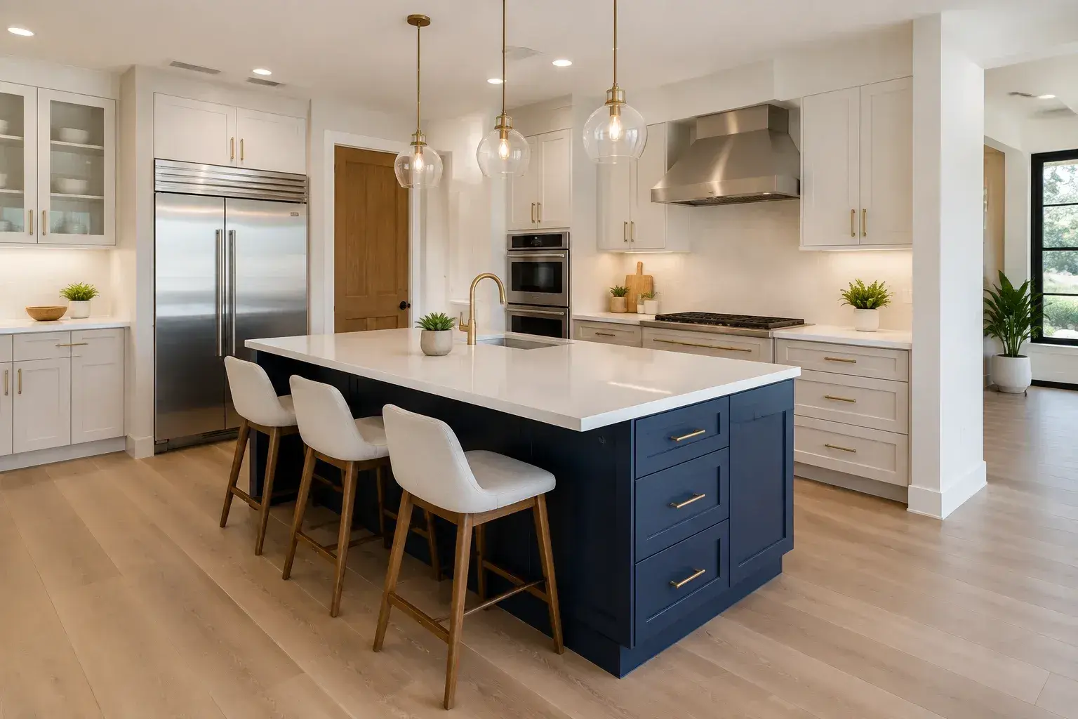 Kitchen Island Installation in a Bellevue home