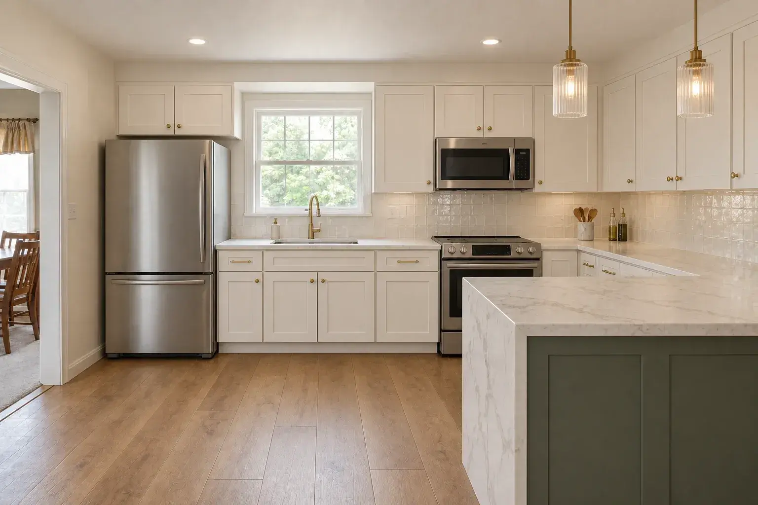 The same Bellevue kitchen after the remodel