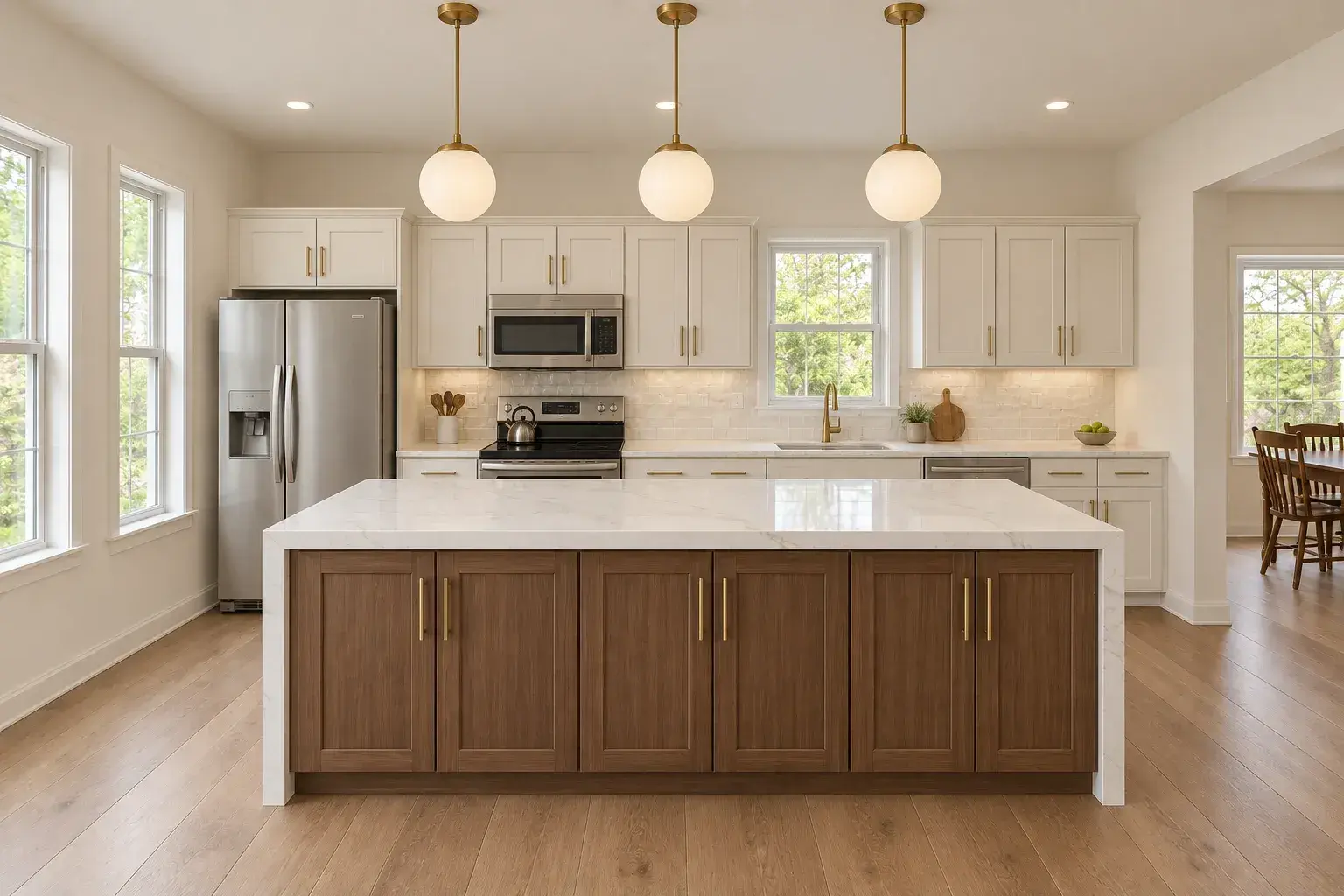The same Bellevue kitchen after the remodel