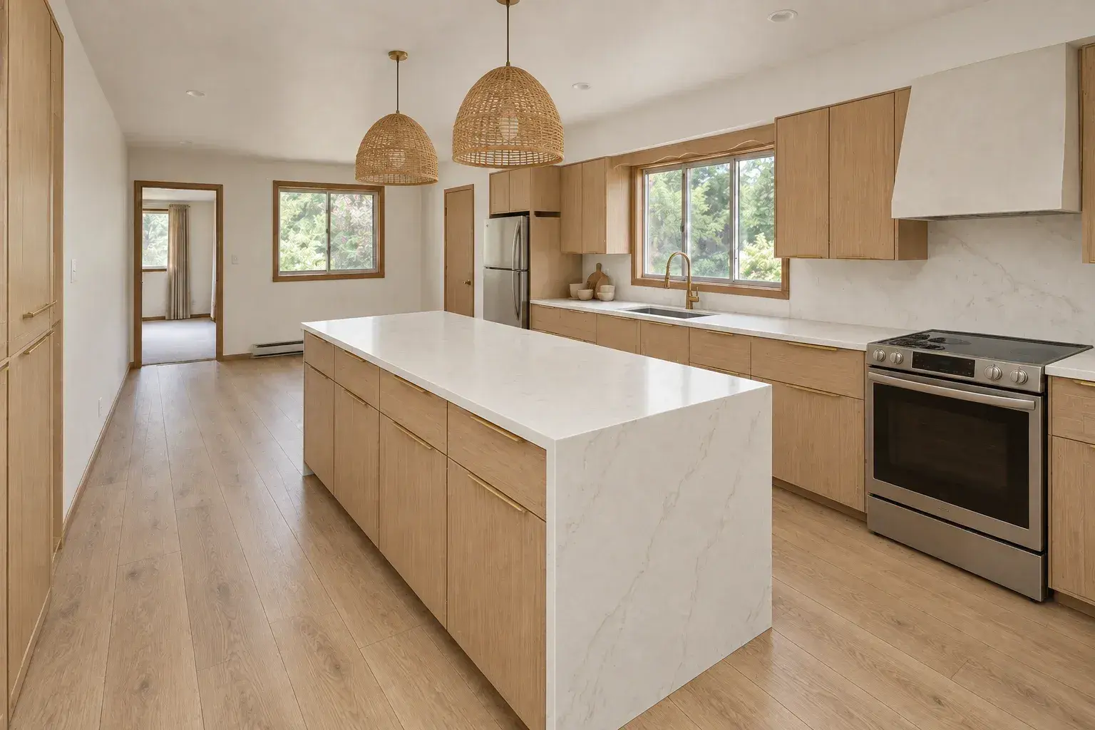 The same Bellevue kitchen after the remodel