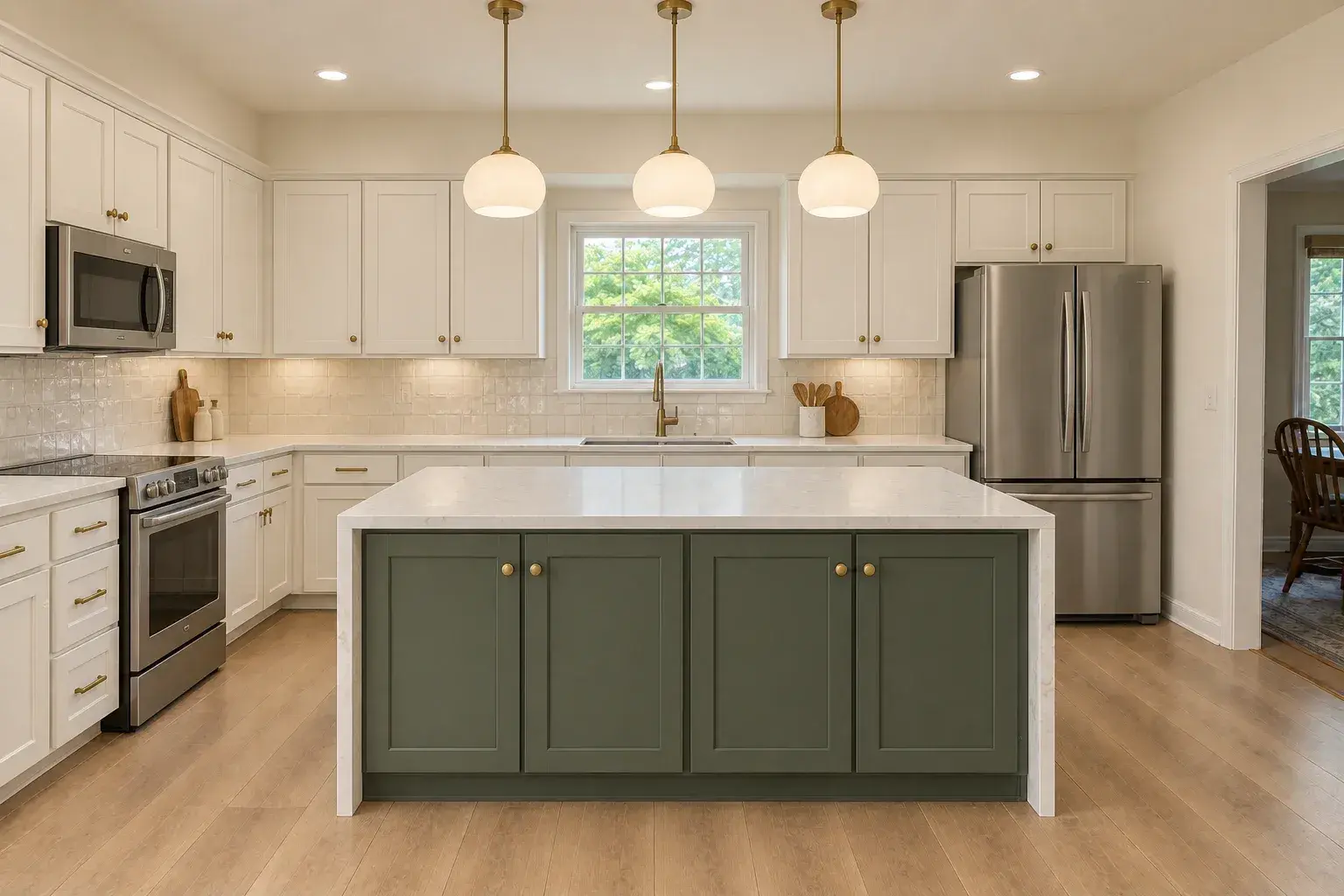 The same Bellevue kitchen after the remodel